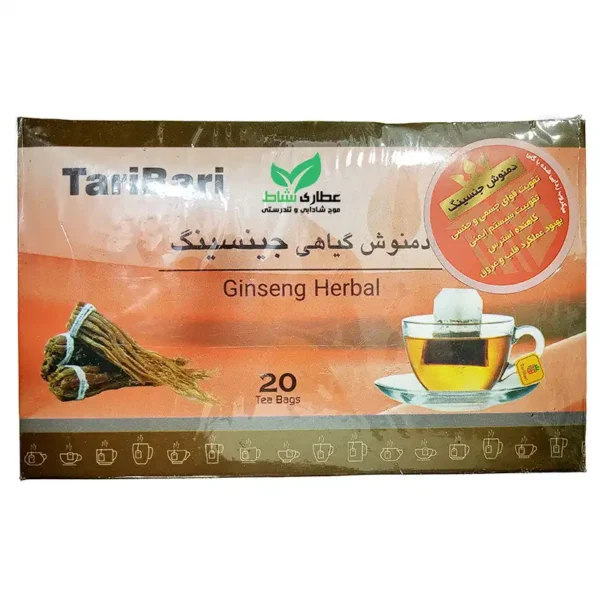 دمنوش جینسینگ تاری باری دمنوش جینسینگ تاری باری بسته 20 عددی